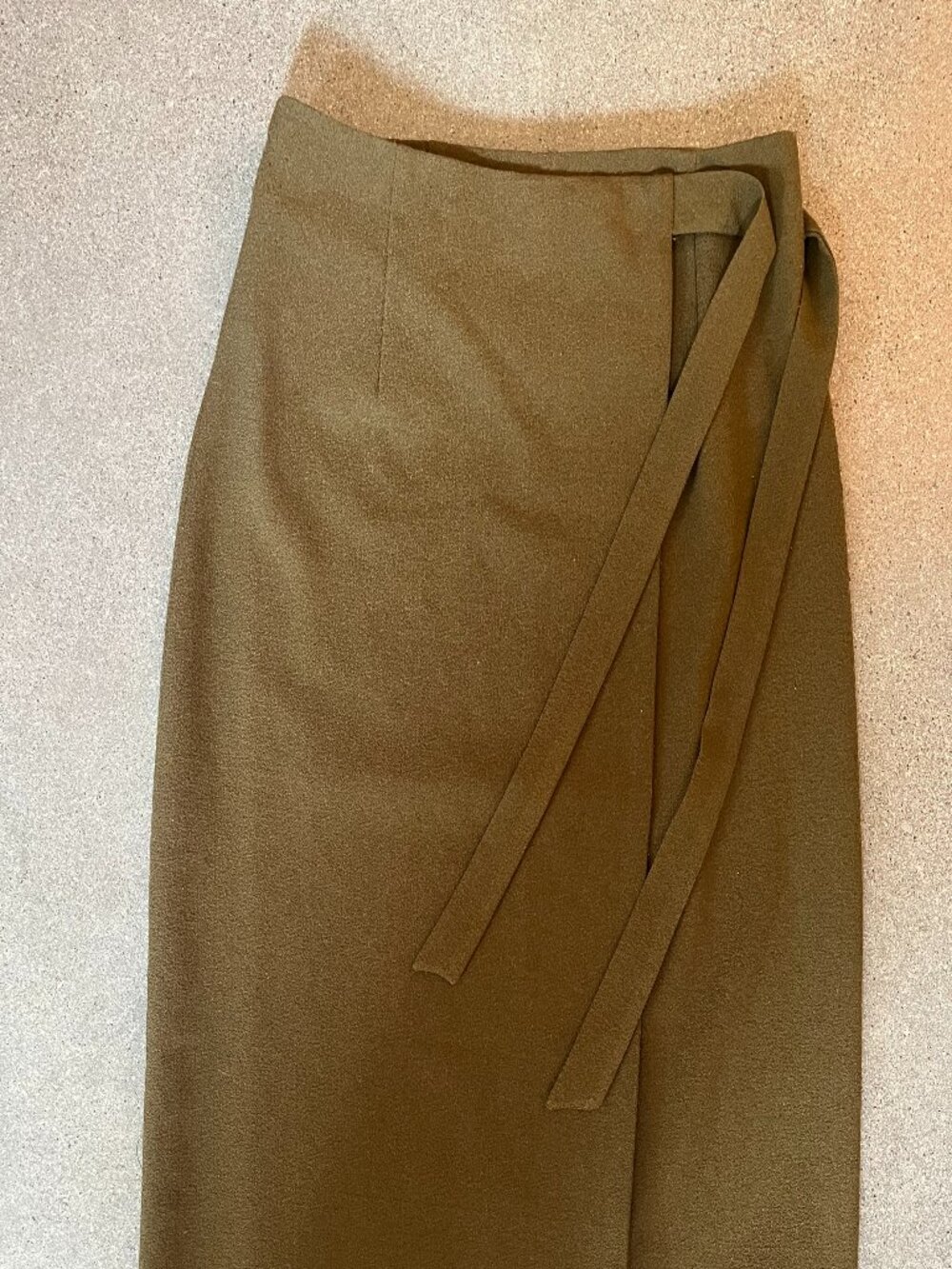 Olive Wrap Skirt from Top Shop